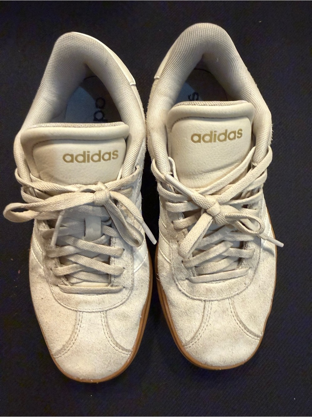adidas Cream Suede Women's Sneakers with Gum Sole
